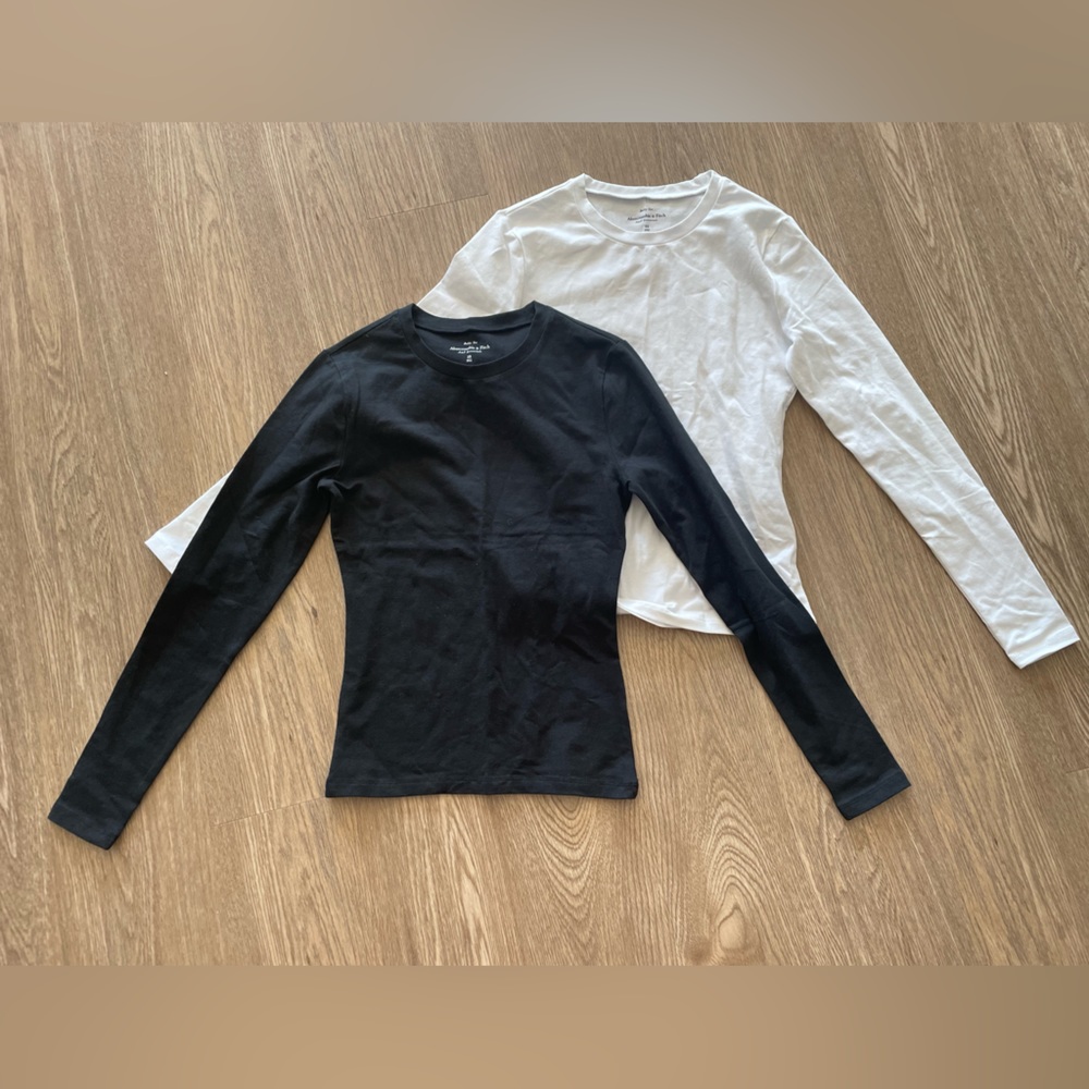 2-Pack Cotton Seamless Fabric Long-Sleeve Baby Tees